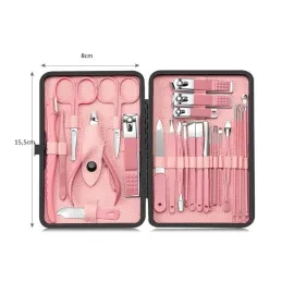 Set professionale per manicure da 12 pezzi / Rosa