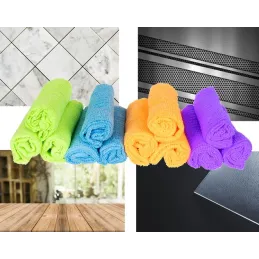 Set di panni in microfibra EUROCLEAN - 12 pz / colori assortiti