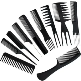 Set da 10 pettini da barbiere BARBER / Nero