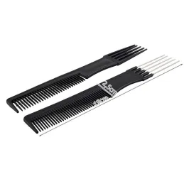 Set da 10 pettini da barbiere BARBER / Nero
