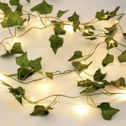 Edera artificiale con illuminazione LED - 25 metri / Verde