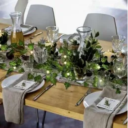 Edera artificiale con illuminazione LED - 25 metri / Verde