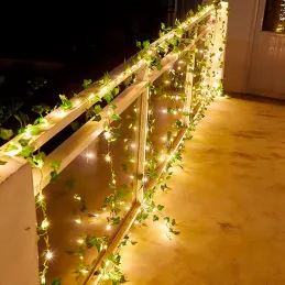 Edera artificiale con illuminazione LED - 25 metri / Verde