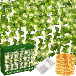Edera artificiale con illuminazione LED - 25 metri / Verde
