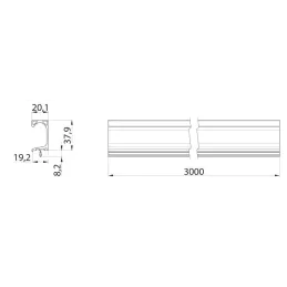 Profilo da incasso PARLA / Bianco opaco