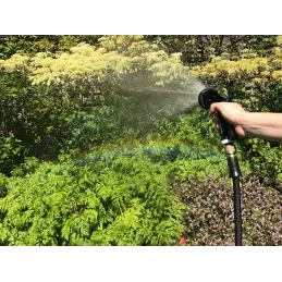 Tubo da giardino flessibile per irrigazione con pistola per innaffiare / Nero