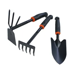 Set di attrezzi da giardino da 6 pezzi / Nero