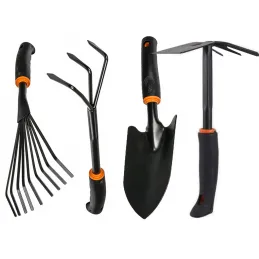 Set di attrezzi da giardino da 6 pezzi / Nero