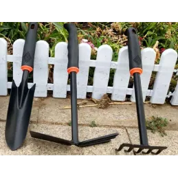 Set di attrezzi da giardino da 6 pezzi / Nero