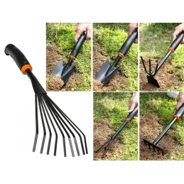 Set di attrezzi da giardino da 6 pezzi / Nero