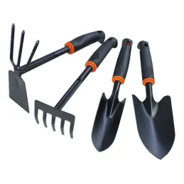 Set di attrezzi da giardino da 6 pezzi / Nero