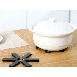 Tappetino pieghevole per piatti caldi / Nero