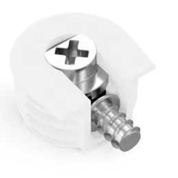 Eccentrico per mensola con tirante, 20 mm / Bianco – 10 pezzi