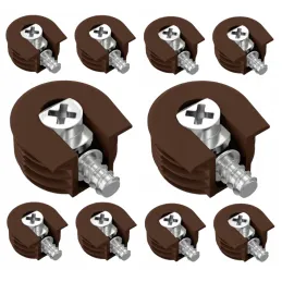 Eccentrico per mensola con tirante da 20 mm / Marrone – 10 pezzi