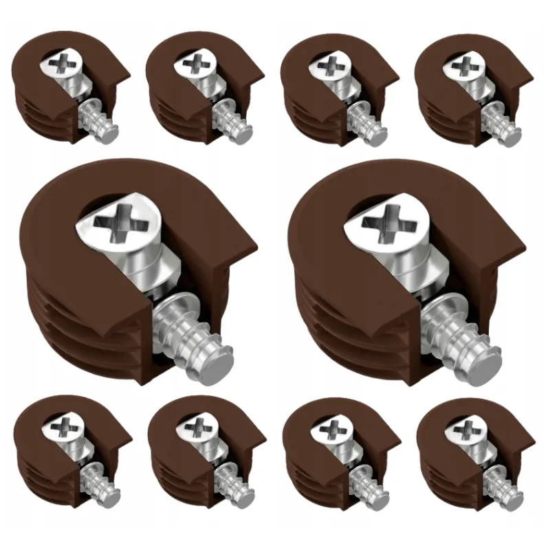 Eccentrico per mensola con tirante da 20 mm / Marrone – 10 pezzi