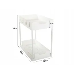 Cestello estraibile per prodotti detergenti ADAM / Bianco opaco