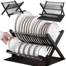 Scolapiatti pieghevole X-tray / Nero opaco