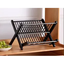 Scolapiatti pieghevole X-tray / Nero opaco