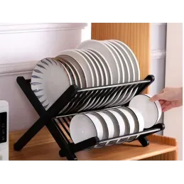 Scolapiatti pieghevole X-tray / Nero opaco
