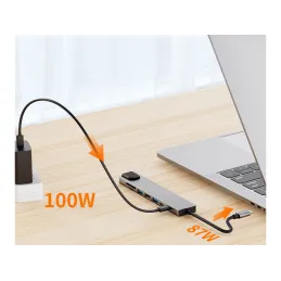 Presa multipla per tutti i tipi di spine OFFICE HUB / Argento