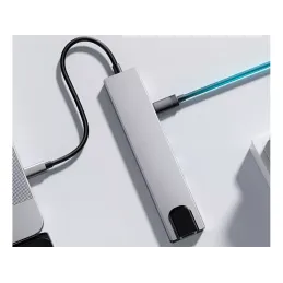 Presa multipla per tutti i tipi di spine OFFICE HUB / Argento