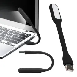 Lampada flessibile in silicone USB per notebook PAD / Nera