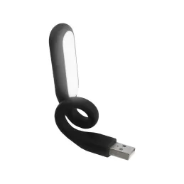 Lampada flessibile in silicone USB per notebook PAD / Nera