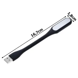 Lampada flessibile in silicone USB per notebook PAD / Nera