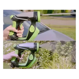 Pistola ad alta pressione per il lavaggio dell’auto con serbatoio per detergente / Verde