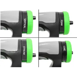Pistola ad alta pressione per il lavaggio dell’auto con serbatoio per detergente / Verde