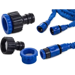Tubo da giardino flessibile estensibile per irrigazione con lancia / Blu