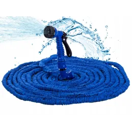 Tubo da giardino flessibile estensibile per irrigazione con lancia / Blu