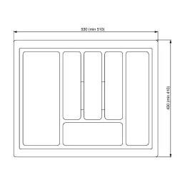 Credenza VIVA – profondità 450 mm / Bianco
