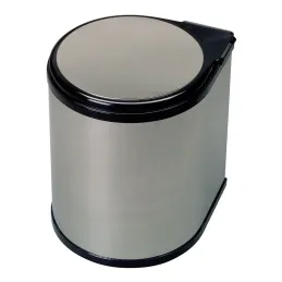 Cestino rotondo KLASIK 13L / Acciaio inox - nero