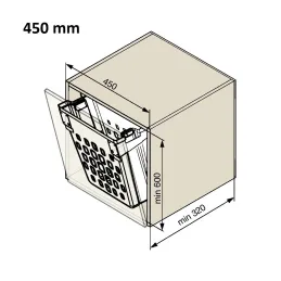 Cestino da bagno basculante GOLL / Bianco