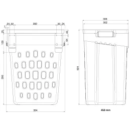 Cestino da bagno basculante GOLL / Bianco