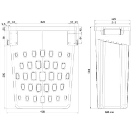 Cestino da bagno basculante GOLL / Bianco