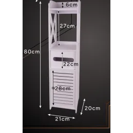 Mobiletto da bagno con serratura WELLS / Bianco