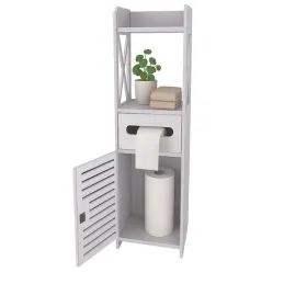 Mobiletto da bagno con serratura WELLS / Bianco