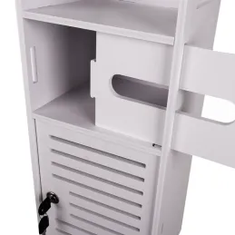 Mobiletto da bagno con serratura WELLS / Bianco