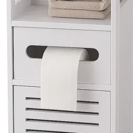 Mobiletto da bagno con serratura WELLS / Bianco