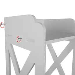 Mobiletto da bagno con serratura WELLS / Bianco