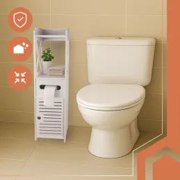 Mobiletto da bagno con serratura WELLS / Bianco