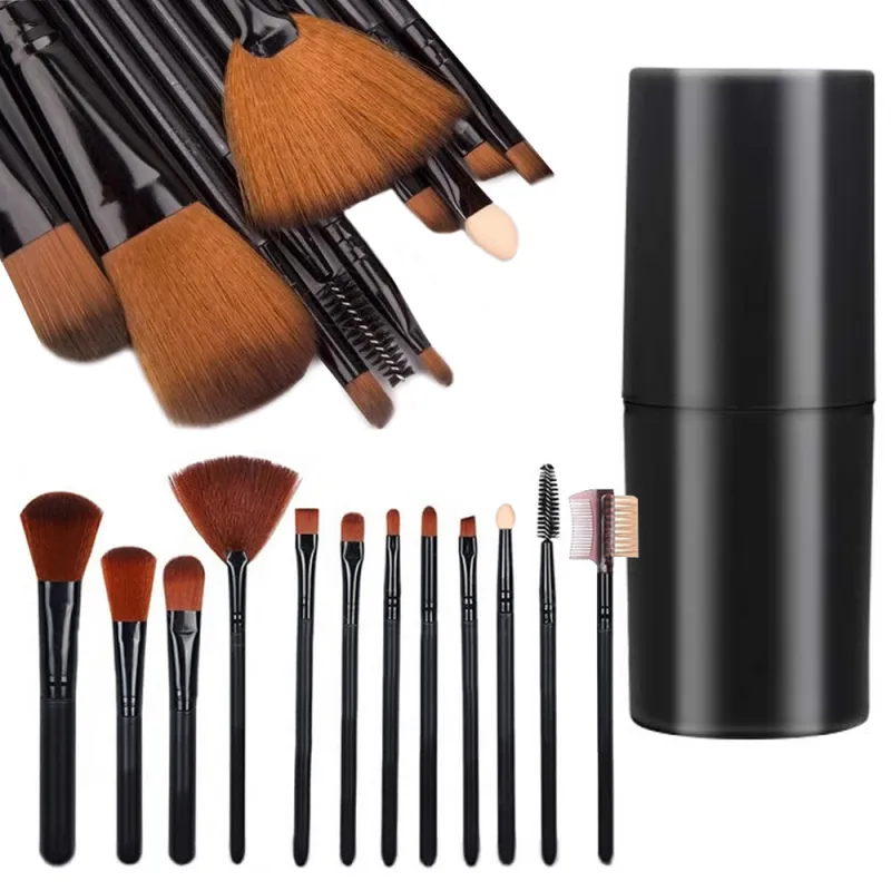 Set di 12 pennelli per il MAKE-UP / Nero