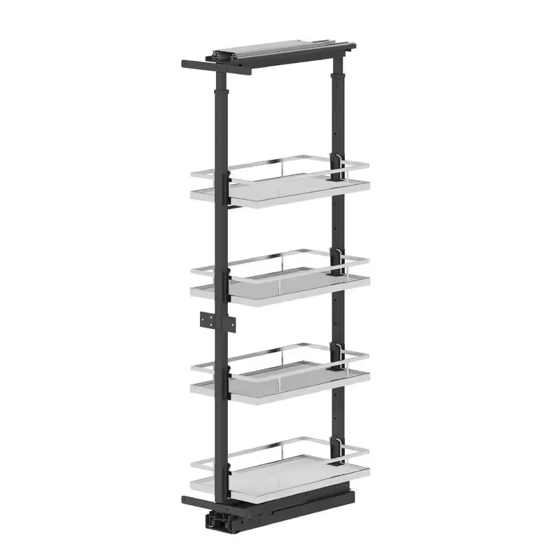 Asta portaalimenti TARON 1259–1655 mm con ammortizzatore / Bianco - cromato