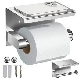 Portarotolo da bagno con mensola BROS / Acciaio inox