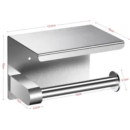 Portarotolo da bagno con mensola BROS / Acciaio inox