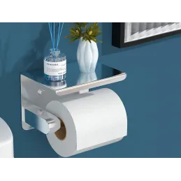 Portarotolo da bagno con mensola BROS / Acciaio inox