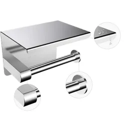 Portarotolo da bagno con mensola BROS / Acciaio inox