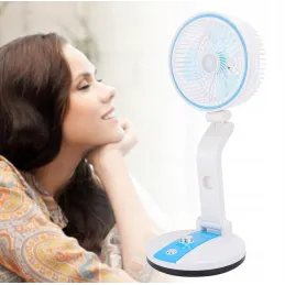 Ventilatore pieghevole con lampada LED da tavolo FAN / Blu